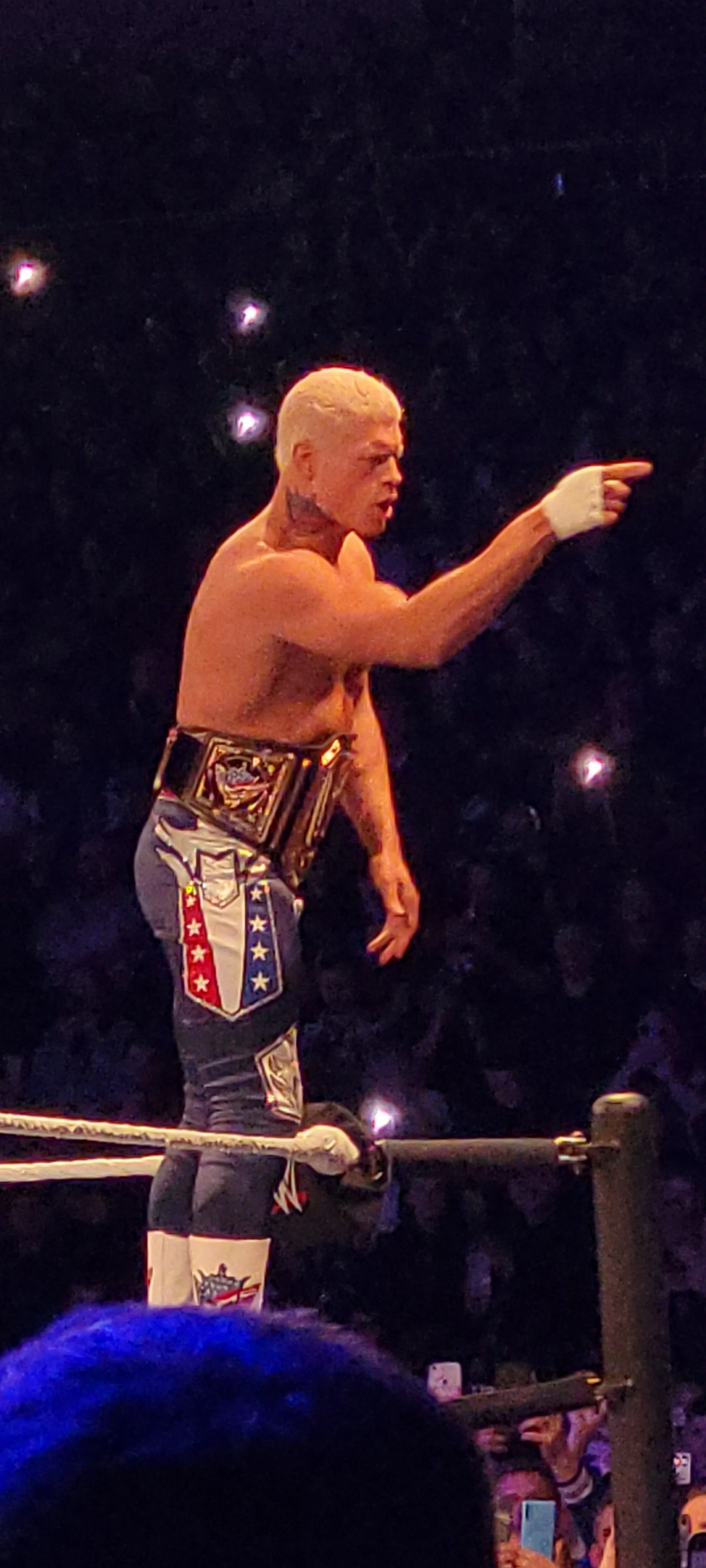 Cody Rhodes appearing at a WWE Live event in Birmingham in April 2024