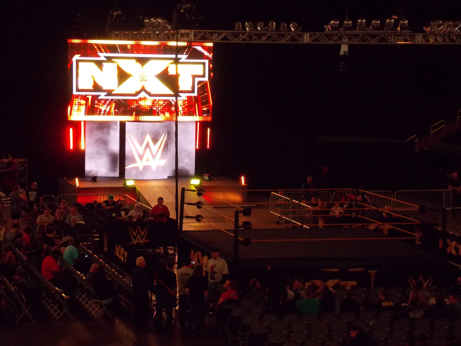 WWE NXT live event ring and crowd inside an arena in Omaha